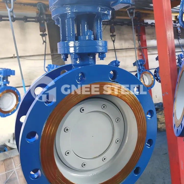 Троструки ексцентрични лептир вентил од угљеничног челика