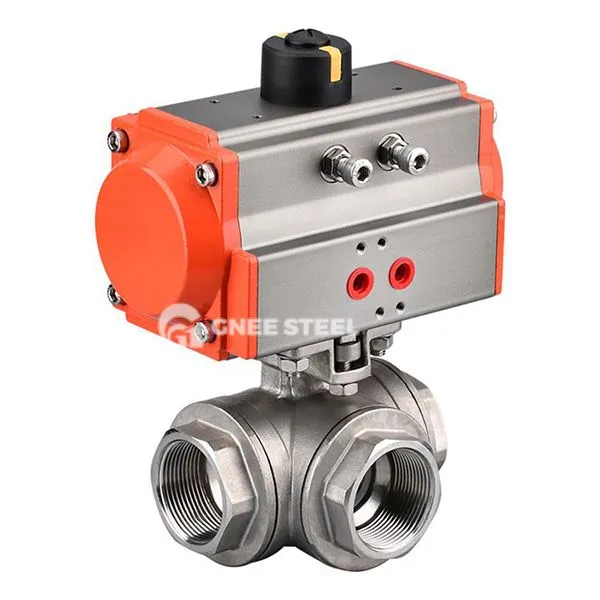 Пнеуматски троструко куглични вентил